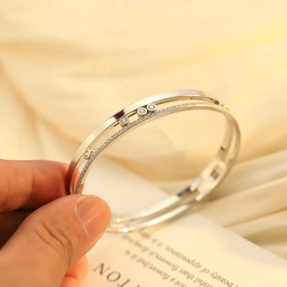 [Loxura]Move Romane Diamond Bangle Bracelet