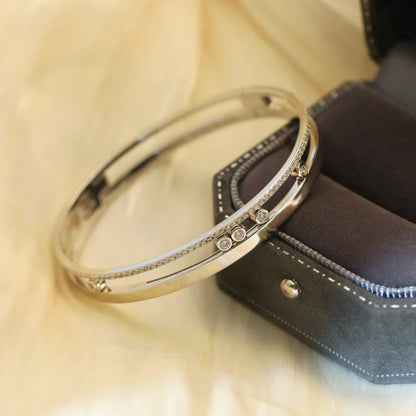 [Loxura]Move Romane Diamond Bangle Bracelet