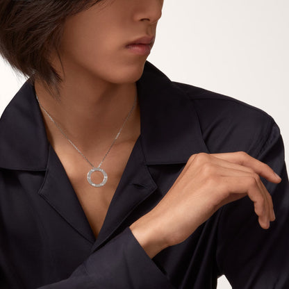 [Luxora]LOVE NECKLACE 16MM 3 DIAMONDS