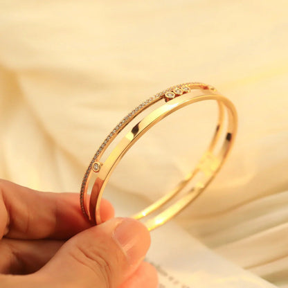 [Loxura]Move Romane Diamond Bangle Bracelet