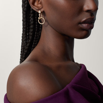 [Luxora]JUSTE FULL DIAMOND DOUBLE EARRINGS