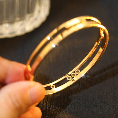 [Loxura]Move Romane Diamond Bangle Bracelet