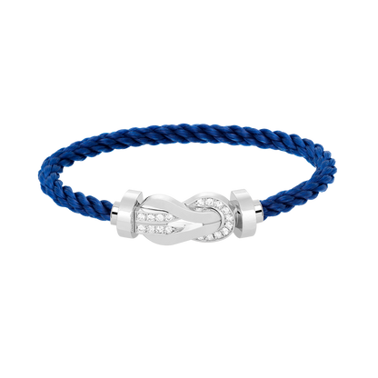 [Luxora]CHANCE Großes Armband mit 8-stelliger Schnalle und Halbdiamanten, Silber