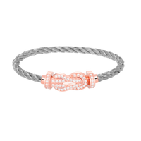 [Luxora]CHANCE LARGE 8 FIGURE BUCKLE FULL DIAMOND BRACELET ROSE GOLD