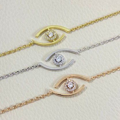 [Loxura]Lucky Eye Pave-Set Diamond Bracelet