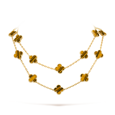 [Luxora]CLOVER 20 MOTIFS TIGER EYE ROSE GOLD