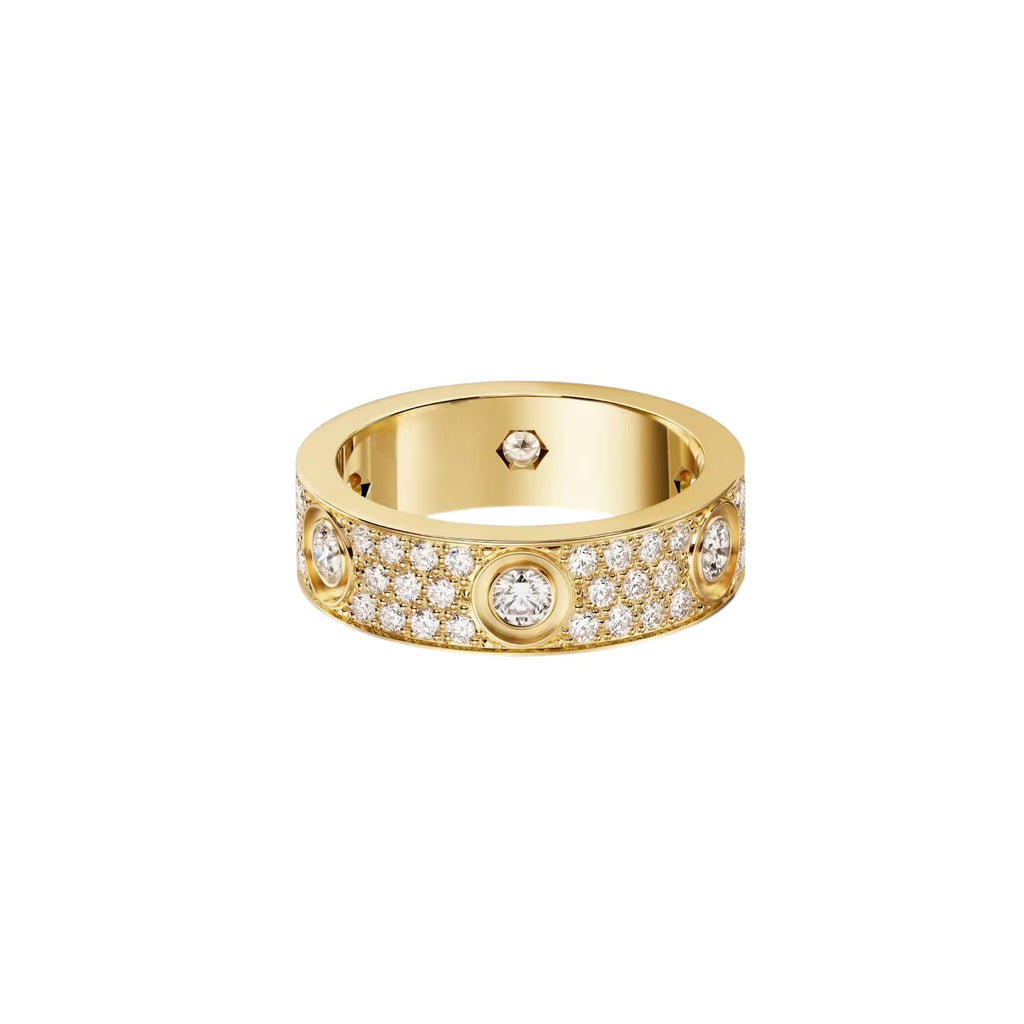[Luxora]LOVE 5.5MM FULL-PAVE 6-DIAMOND RING