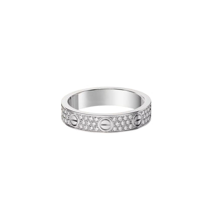[Luxora]LOVE RING 4.0MM DIAMOND PAVED