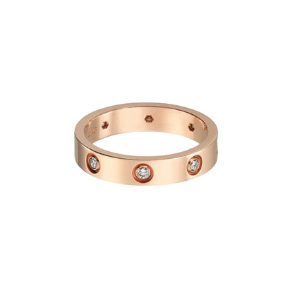 [Luxora]LOVE 4MM 8 DIAMOND RING