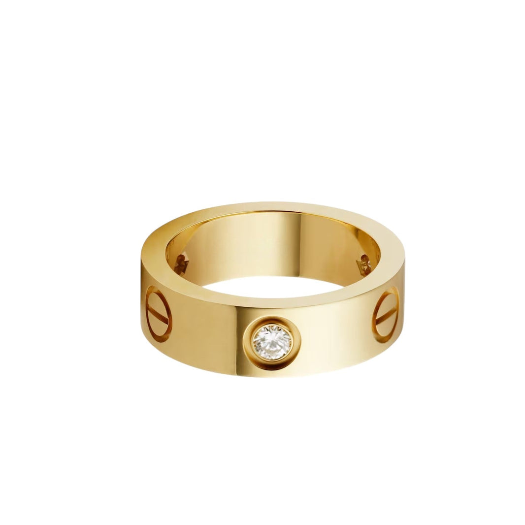 [Luxora]LOVE 5.5MM 3 DIAMOND RING