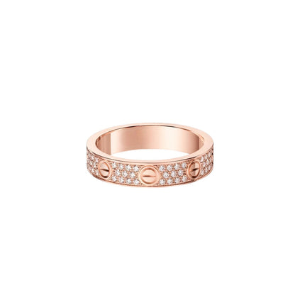 [Luxora]LOVE RING 4.0MM DIAMOND PAVED