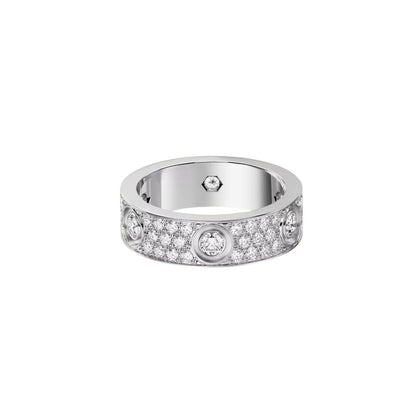 [Luxora]LOVE 5.5MM FULL-PAVE 6-DIAMOND RING