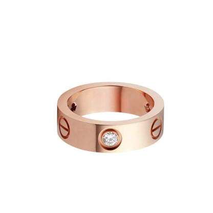 [Luxora]LOVE 5.5MM 3 DIAMOND RING