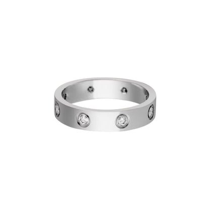 [Luxora]LOVE 4MM 8 DIAMOND RING