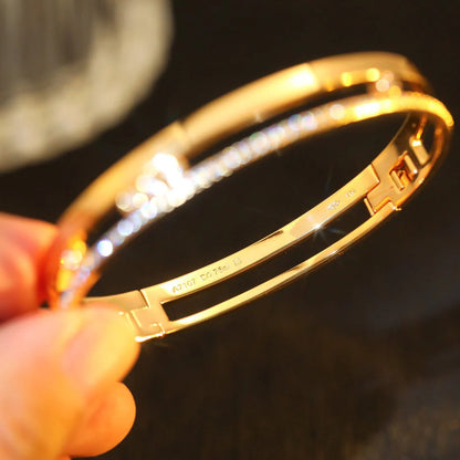[Loxura]Move Romane Diamond Bangle Bracelet