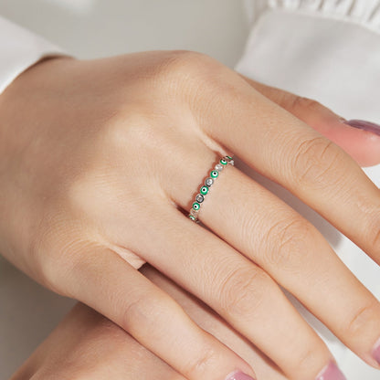 [Luxora]Sparkling Vibrant Round Shape Daily Ring