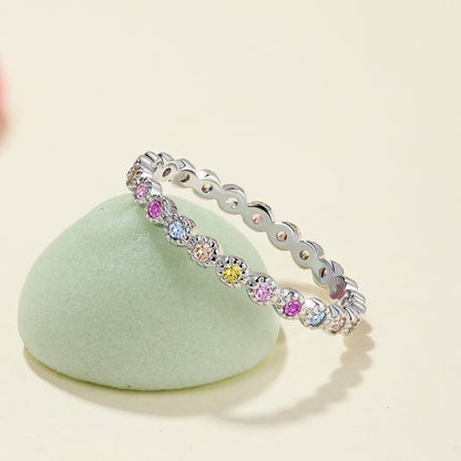 [Luxora]Radiant Sparkling Round Cut Daily Ring