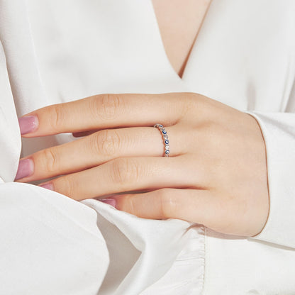 [Luxora]Sparkling Vibrant Round Shape Daily Ring
