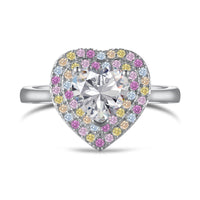 [Luxora]Delicate Ebullient Heart Shape Wedding Ring