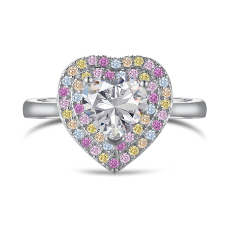 [Luxora]Delicate Ebullient Heart Shape Wedding Ring