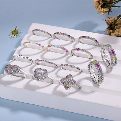 [Luxora]Unique Scintillating Round Cut Daily Ring