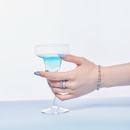 [Luxora]Dainty Kaleidoscopic Emerald Cut Daily Ring