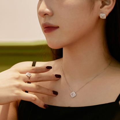 [Luxora]Sparkling Asscher Cut Necklace