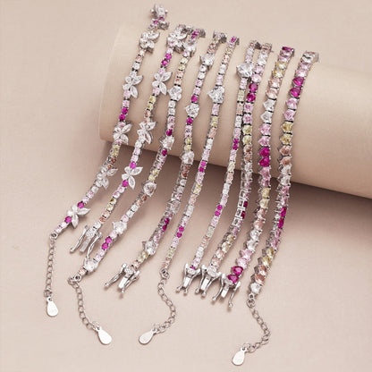 [Luxora]Ornate Colorful Butterfly Shape Round Cut Daily Bracelet
