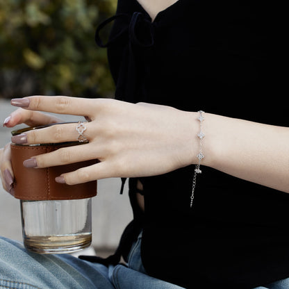 [Luxora]Four-Leaf Clover Hollow Butterfly Bracelet