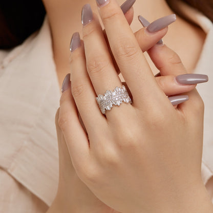 [Luxora] Luxuriöser, farbenfroher Alltagsring mit strahlendem Schliff