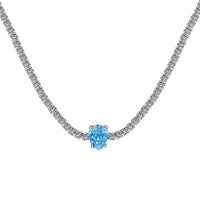 [Luxora]1.0 carat Unique Pear Cut Tennis Necklace