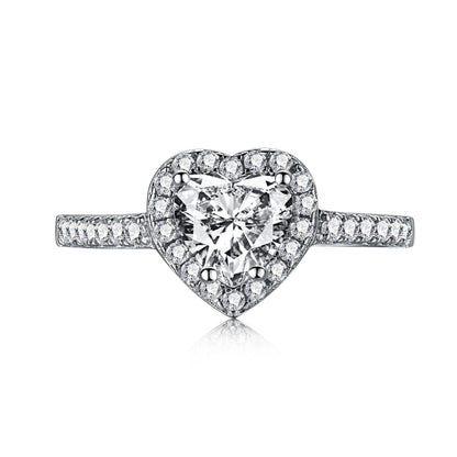 [Luxora]Eternity Splashy Romantic Heart Shape Lover Ring