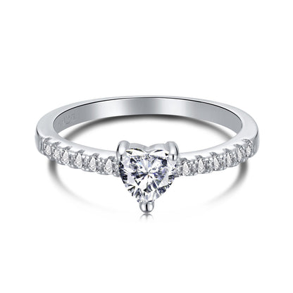 [Luxora]0.5 Carat CaratEternity Charming Heart Shape Lover Ring
