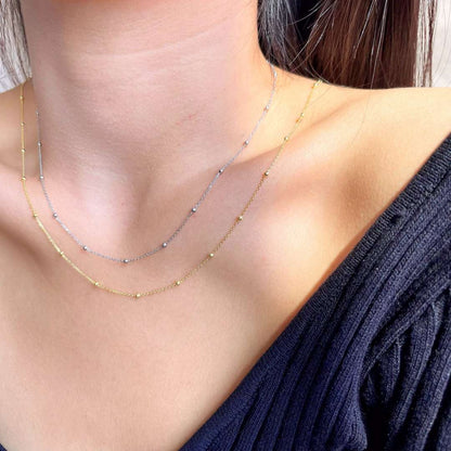 [Luxora]Small Bead Clavicle Chain Simple Necklace