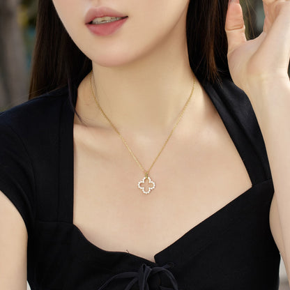 [Luxora]Four-Leaf Clover Hollow Design Exquisite Necklace