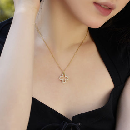 [Luxora]Four-Leaf Clover Hollow Design Exquisite Necklace