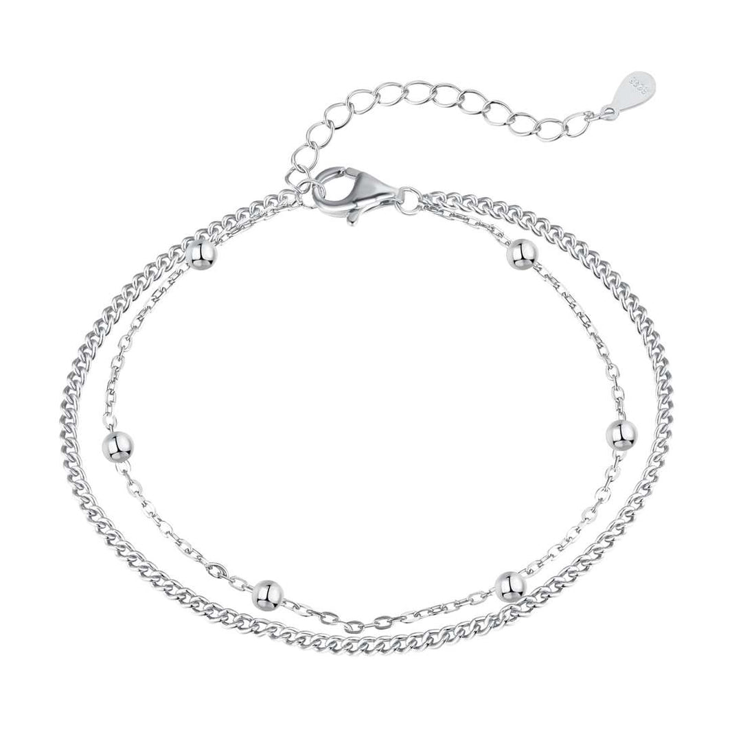 [Luxora]Delicate Bead Double Layer Bracelet
