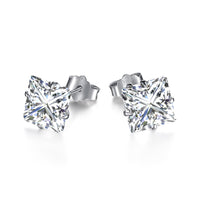 [Luxora]Stylish Shiny Square Center Stone Stud Earrings