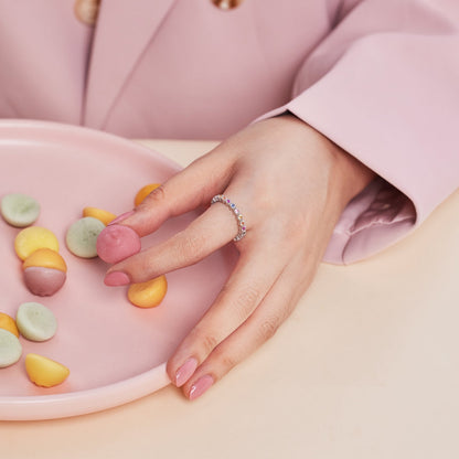 [Luxora]Unique Scintillating Round Cut Daily Ring