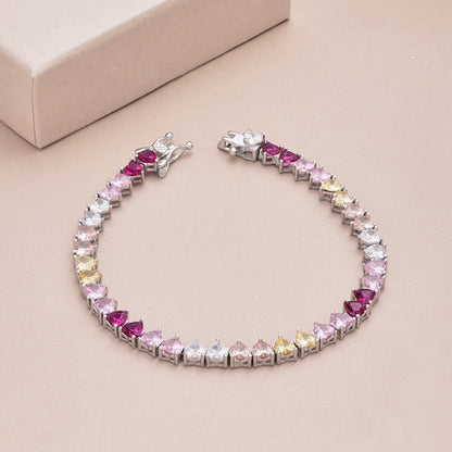 [Luxora]Luxurious Colorful Romantic Heart Shape Lover Bracelet