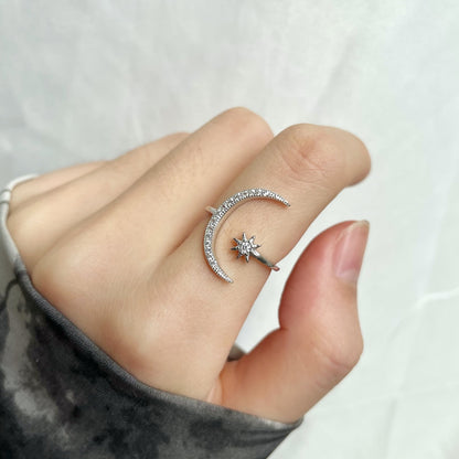 [Luxora]Eternity Moon & Star Ring