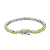[Luxora]Ornate Dazzling Round Cut Tennis Bracelet