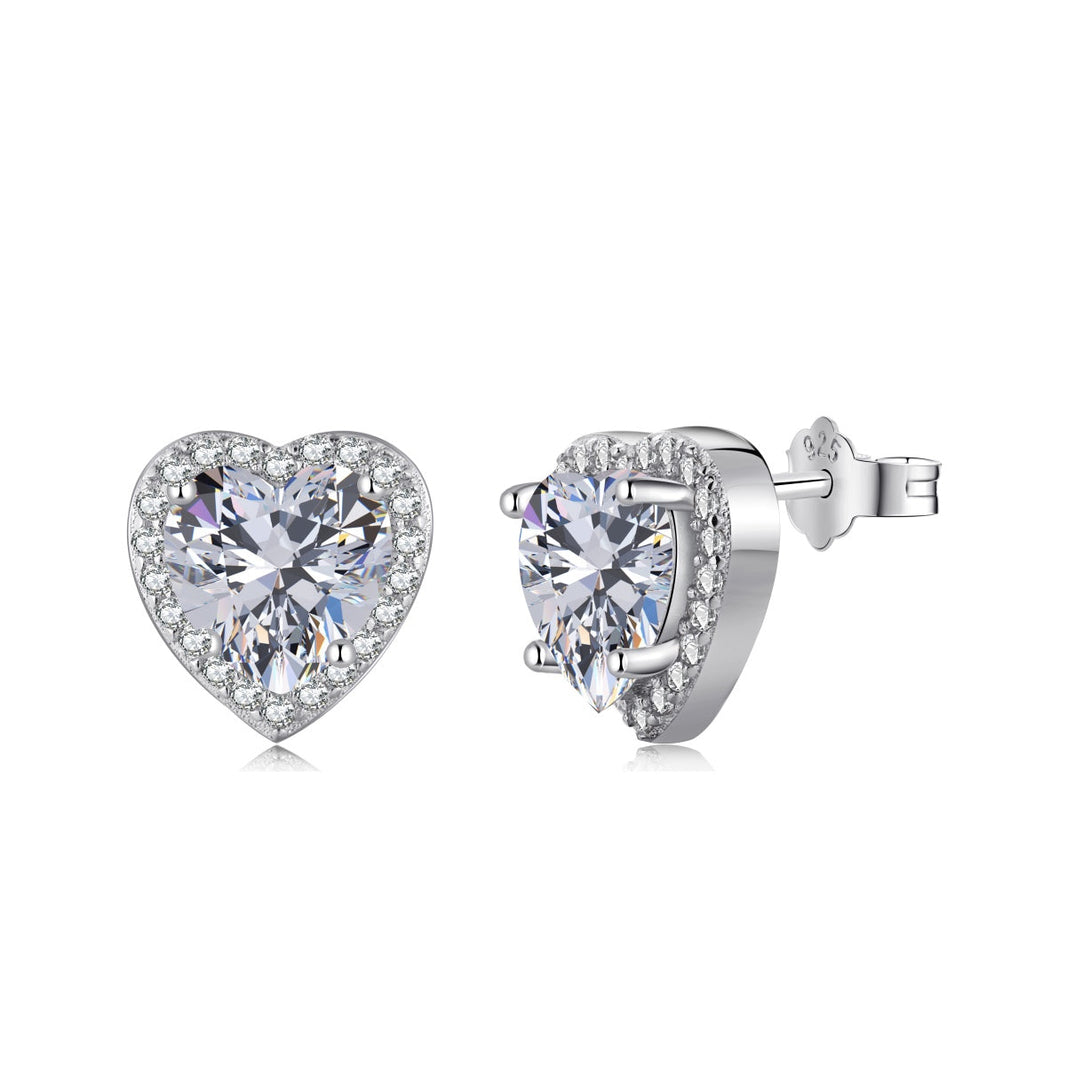 [Luxora]Sparkling Heart Shape Lover Earrings