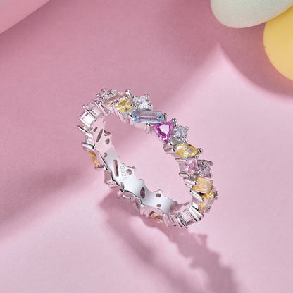 [Luxora]Dazzling Polychromatic Multi cut Daily Ring