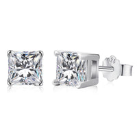[Luxora]1.0 Carat Radiant Princess Cut Wedding Earrings