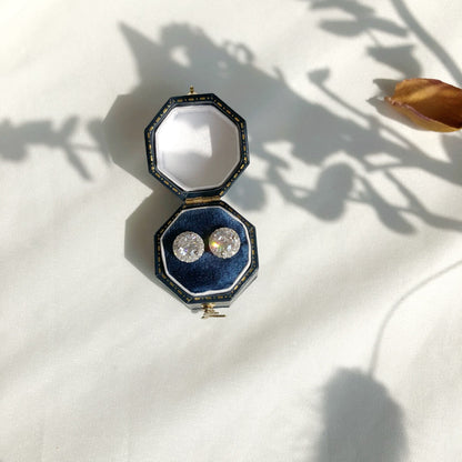 [Luxora]クラシックプリンセスラウンドシェイプイヤリング