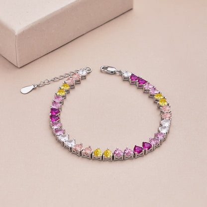 [Luxora]Luxurious Colorful Romantic Heart Shape Lover Bracelet