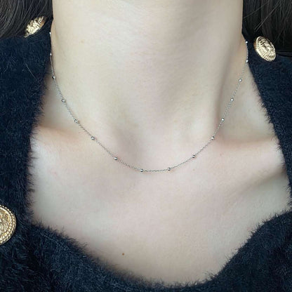 [Luxora]Small Bead Clavicle Chain Simple Necklace