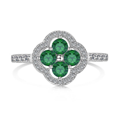 [Luxora]Four Leaf Clover Flower Design Ring