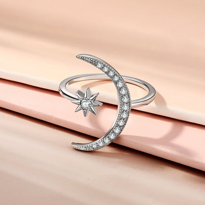 [Luxora]Eternity Moon & Star Ring